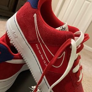 Men’s New Air Force 1 - Low, Red  First Use Edition